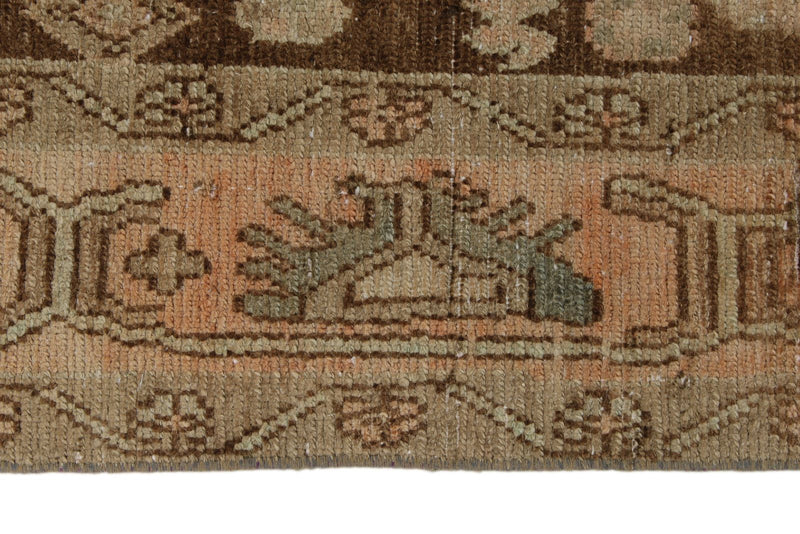 4x16 Brown and Ivory Persian Traditional Runner