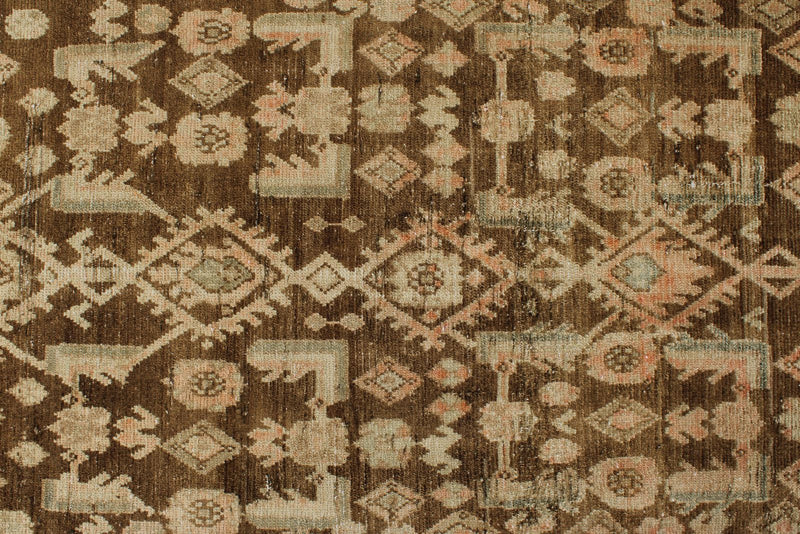 4x16 Brown and Ivory Persian Traditional Runner