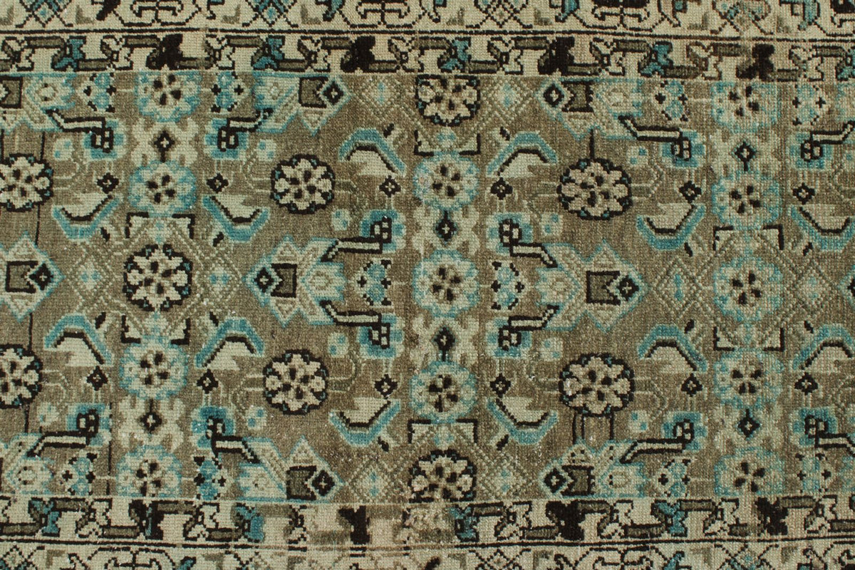 3x13 Brown and Ivory Persian Tribal Runner