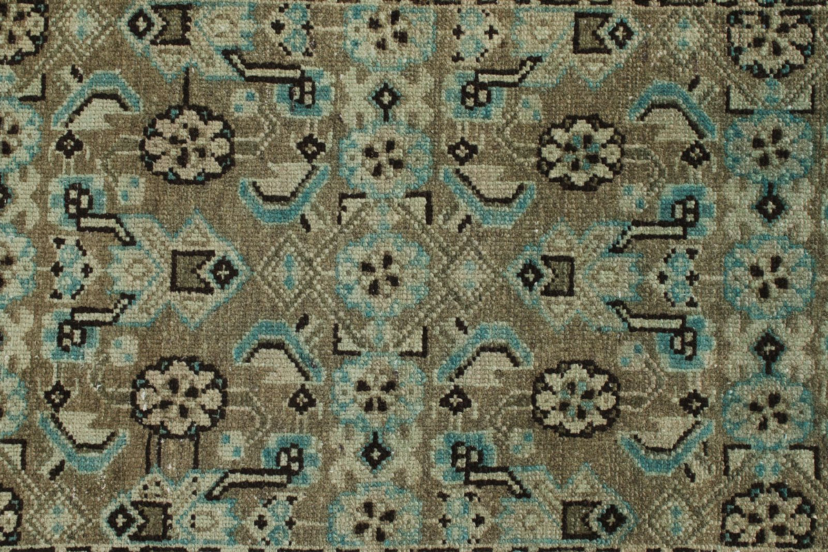 3x13 Brown and Ivory Persian Tribal Runner