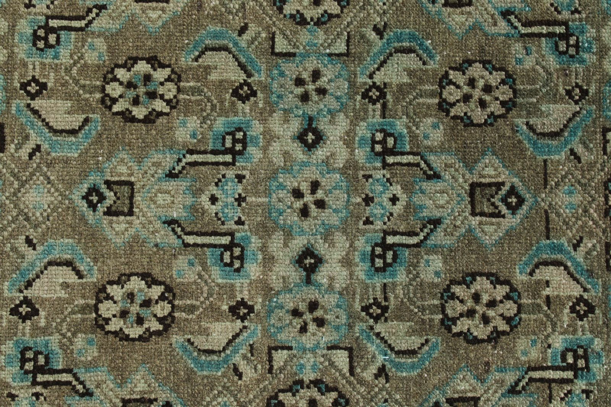 3x13 Brown and Ivory Persian Tribal Runner
