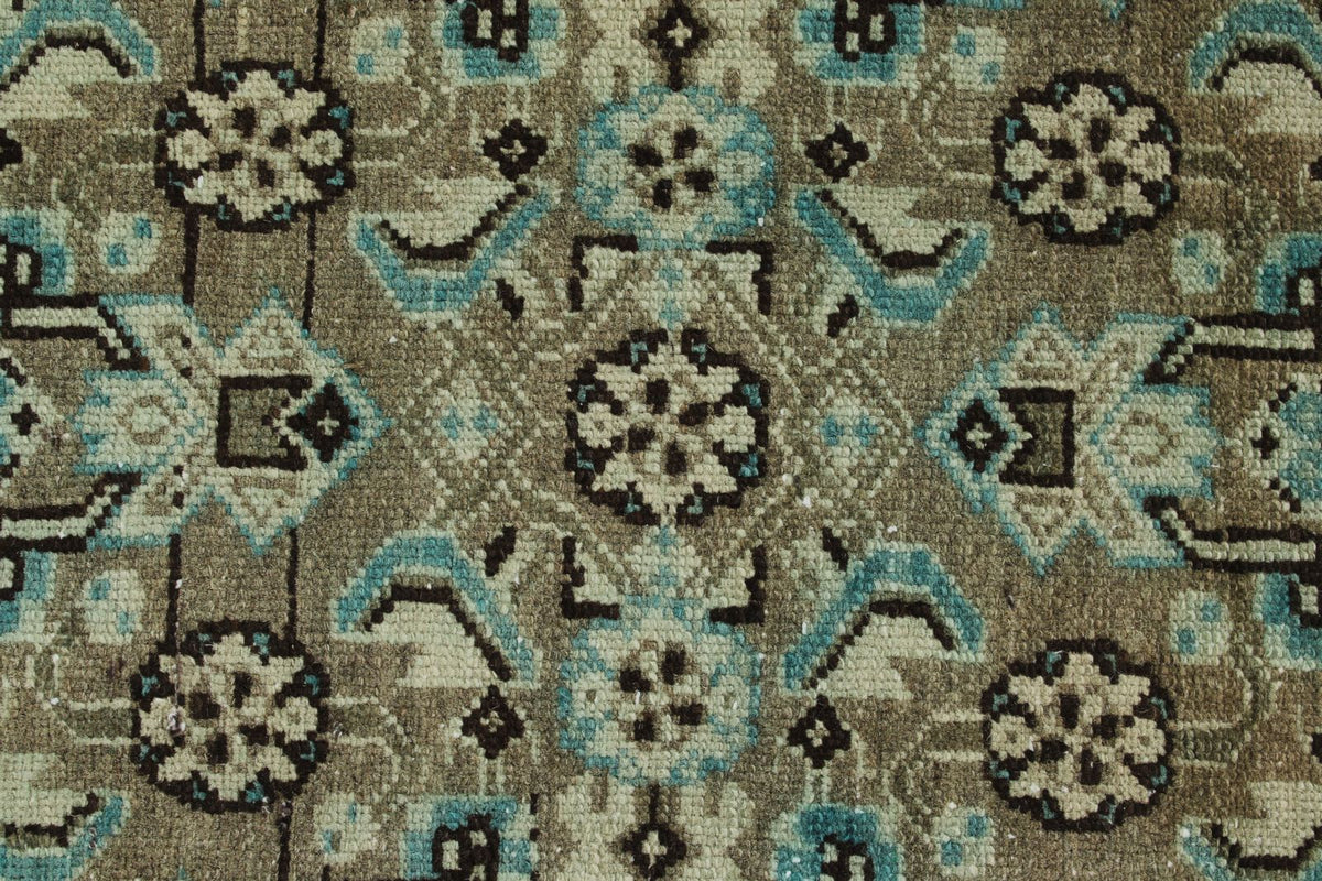 3x13 Brown and Ivory Persian Tribal Runner