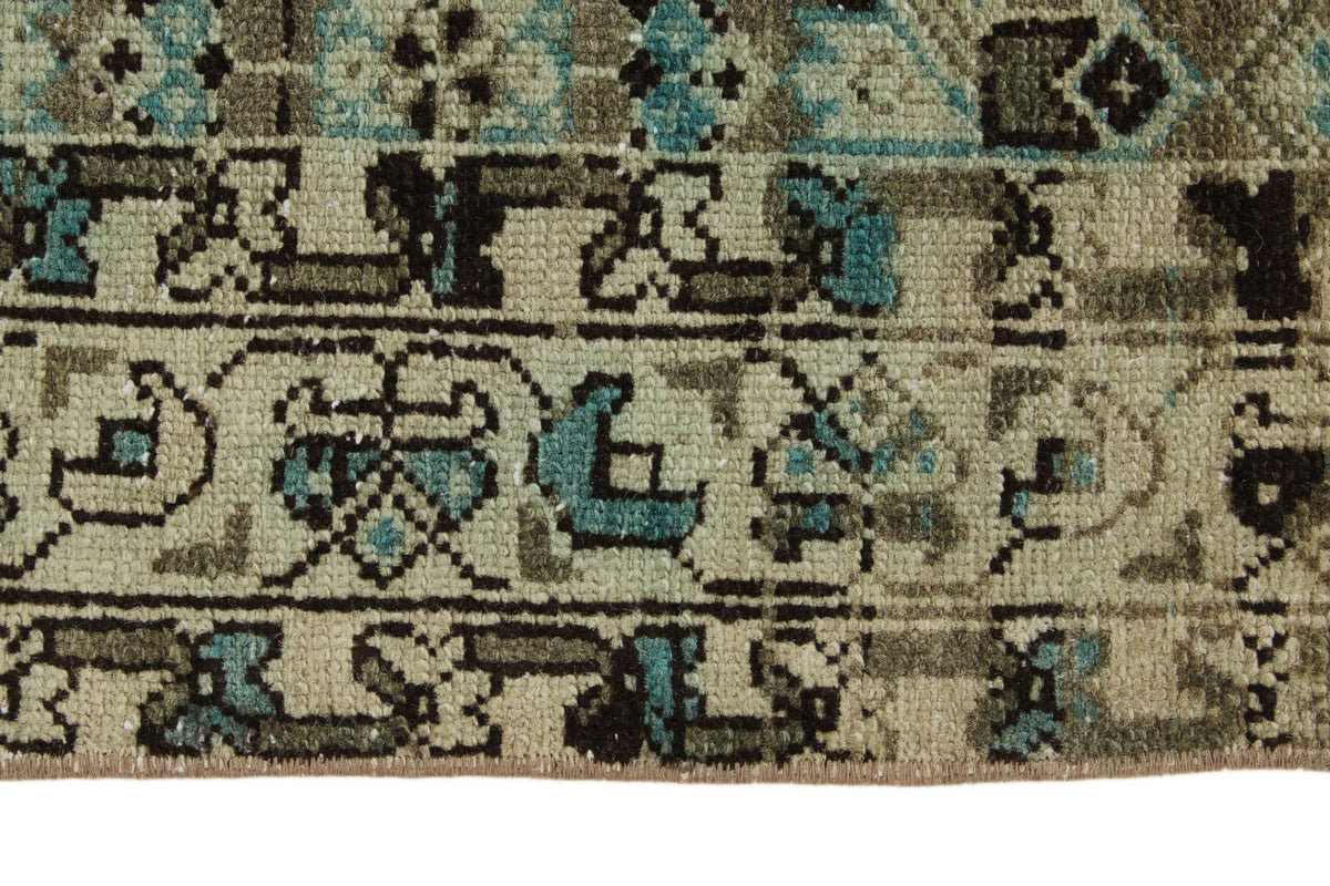 3x13 Brown and Ivory Persian Tribal Runner