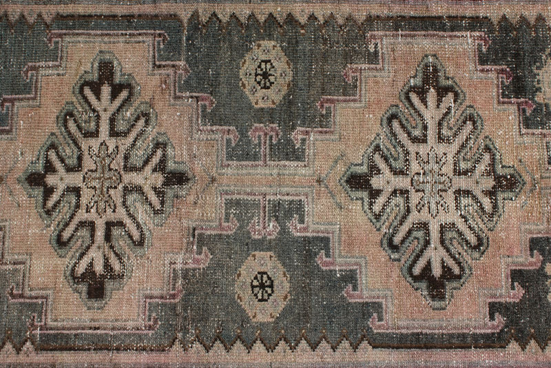 3x13 Gray and Ivory Persian Tribal Runner