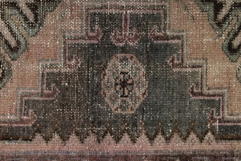 3x13 Gray and Ivory Persian Tribal Runner