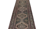 3x13 Gray and Ivory Persian Tribal Runner