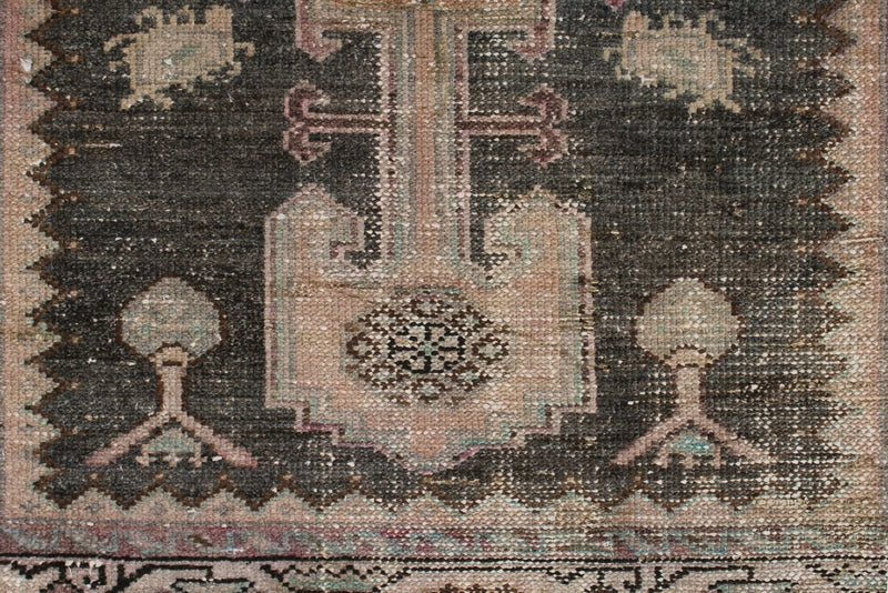 3x13 Gray and Ivory Persian Tribal Runner