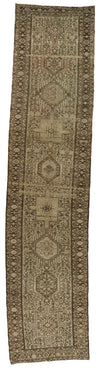 4x15 Ivory and Brown Persian Runner