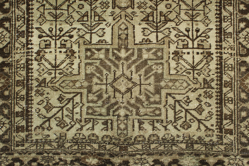 4x15 Ivory and Brown Persian Runner