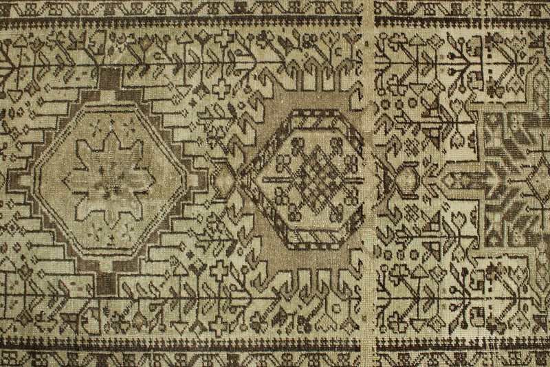 4x15 Ivory and Brown Persian Runner