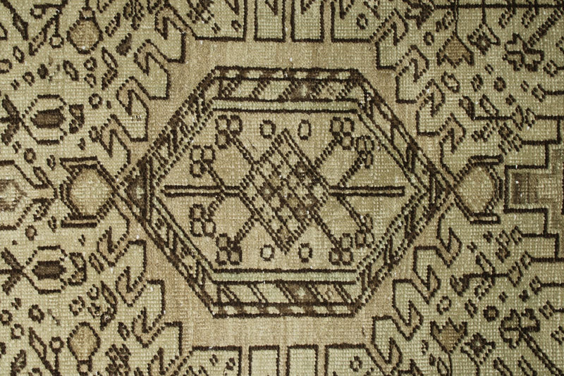 4x15 Ivory and Brown Persian Runner