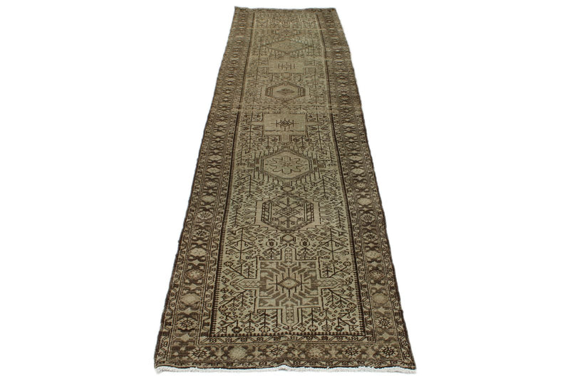 4x15 Ivory and Brown Persian Runner