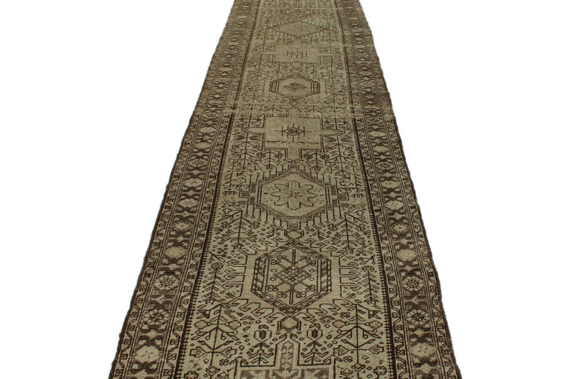 4x15 Ivory and Brown Persian Runner