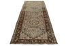 4x10 Ivory and Brown Anatolian Persian Runner