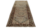 4x10 Ivory and Brown Anatolian Persian Runner