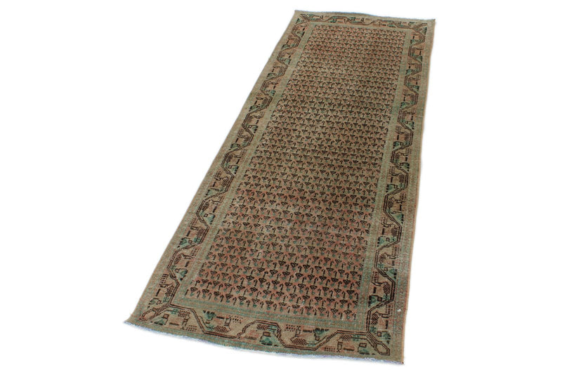 3x7 Rose and Brown Persian Runner