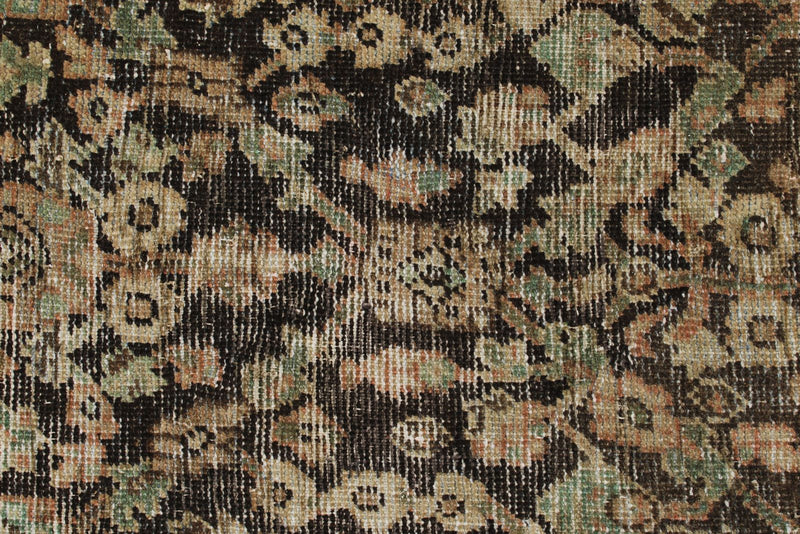 3x10 Brown and Ivory Persian Runner