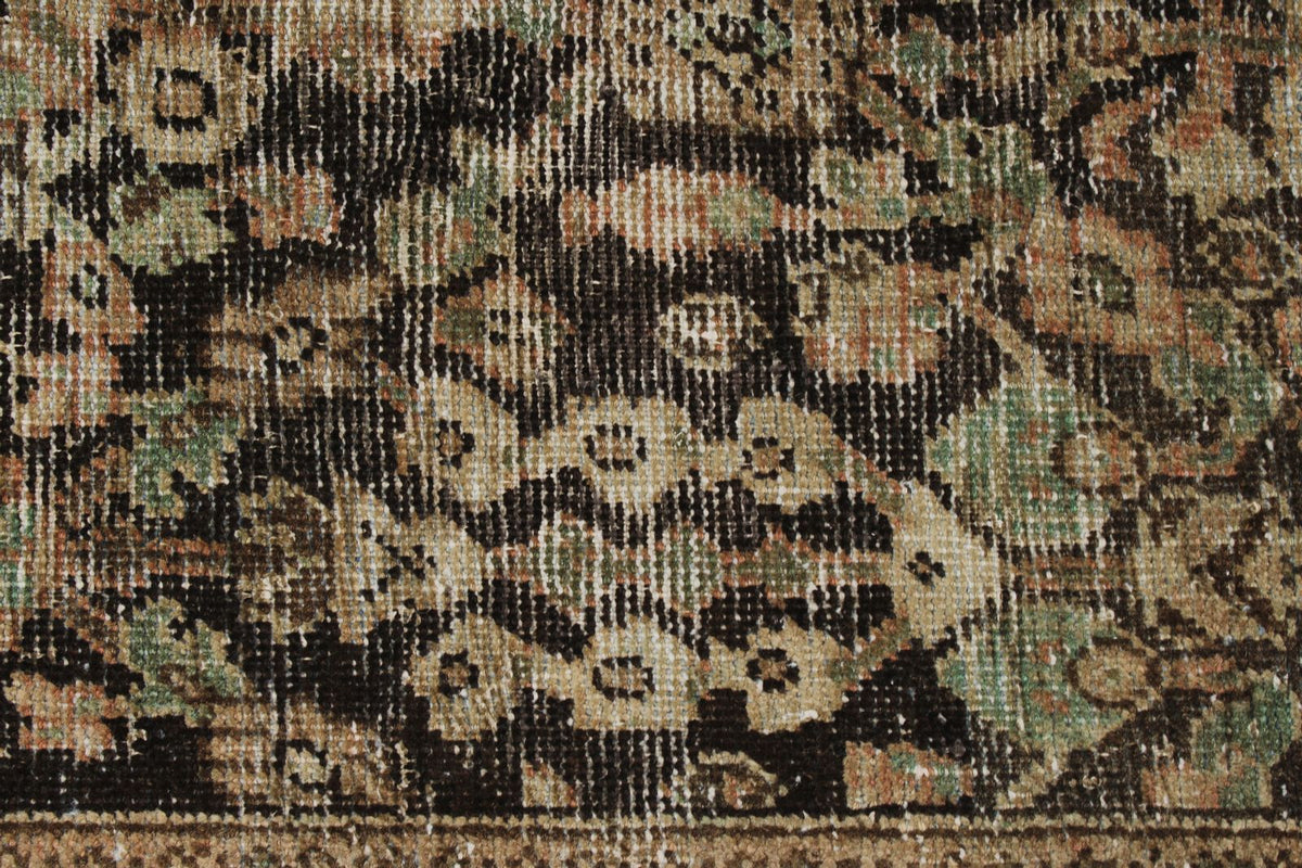3x10 Brown and Ivory Persian Runner