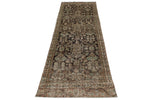 3x10 Brown and Ivory Persian Runner