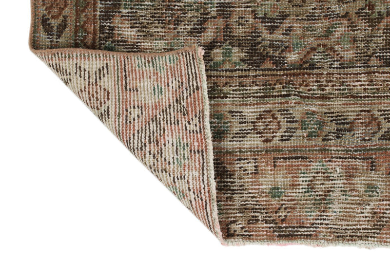 3x10 Brown and Ivory Persian Runner