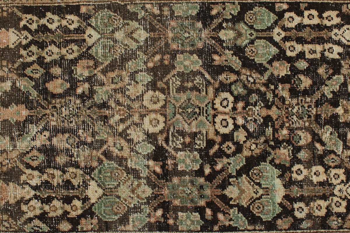 3x10 Brown and Ivory Persian Runner