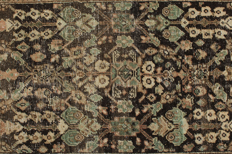 3x10 Brown and Ivory Persian Runner