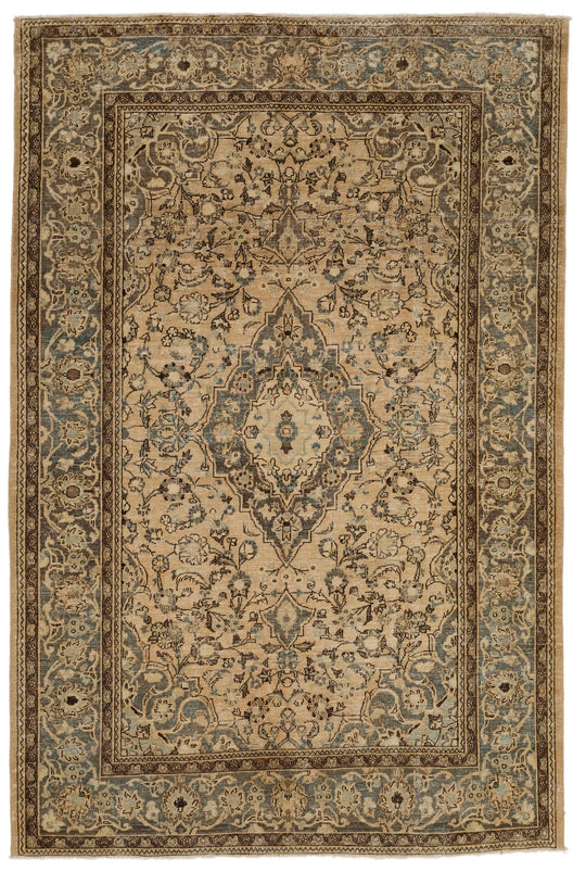 4x7 Beige and Gray Persian Rugs