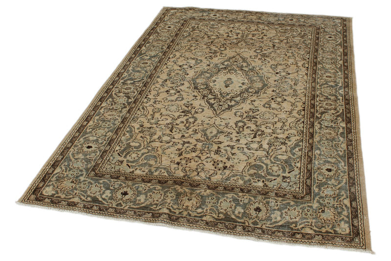 4x7 Beige and Gray Persian Rugs