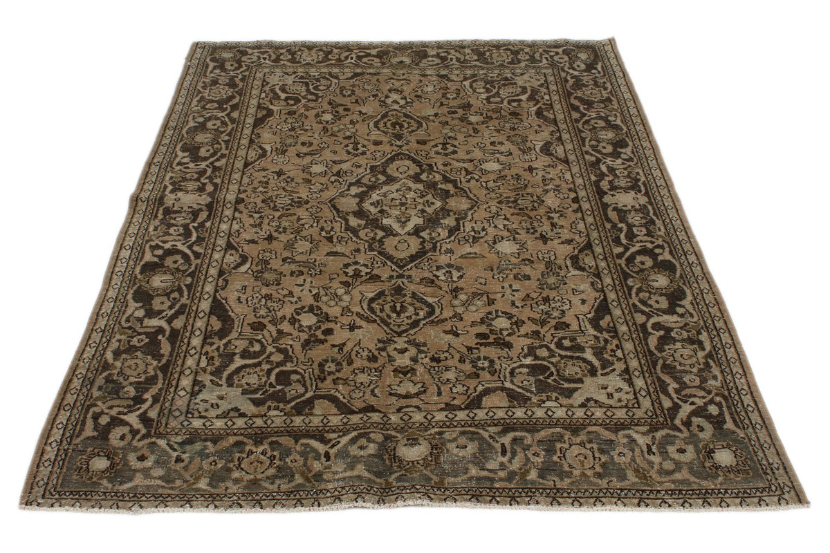 4x7 Beige and Brown Persian Rug