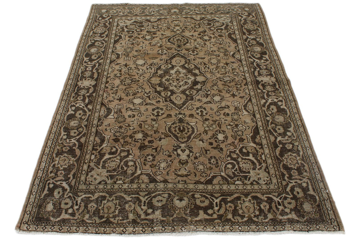 4x7 Beige and Brown Persian Rug