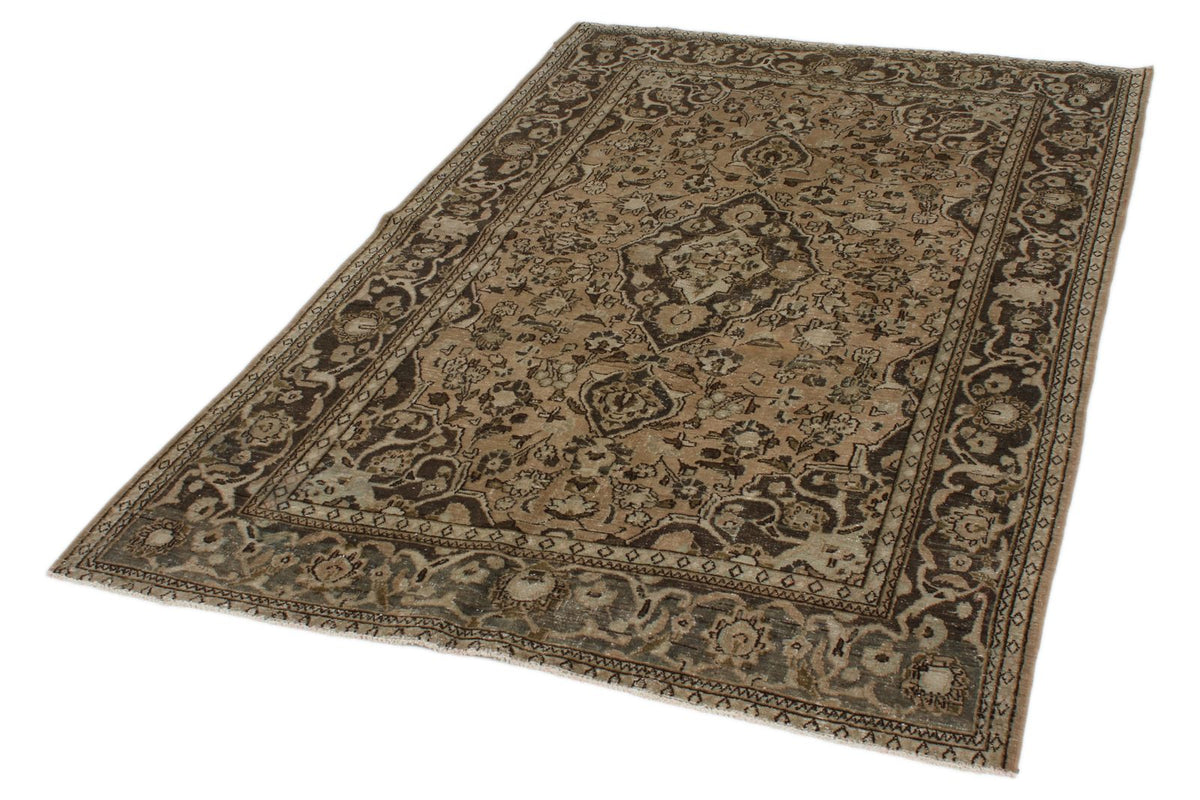 4x7 Beige and Brown Persian Rug