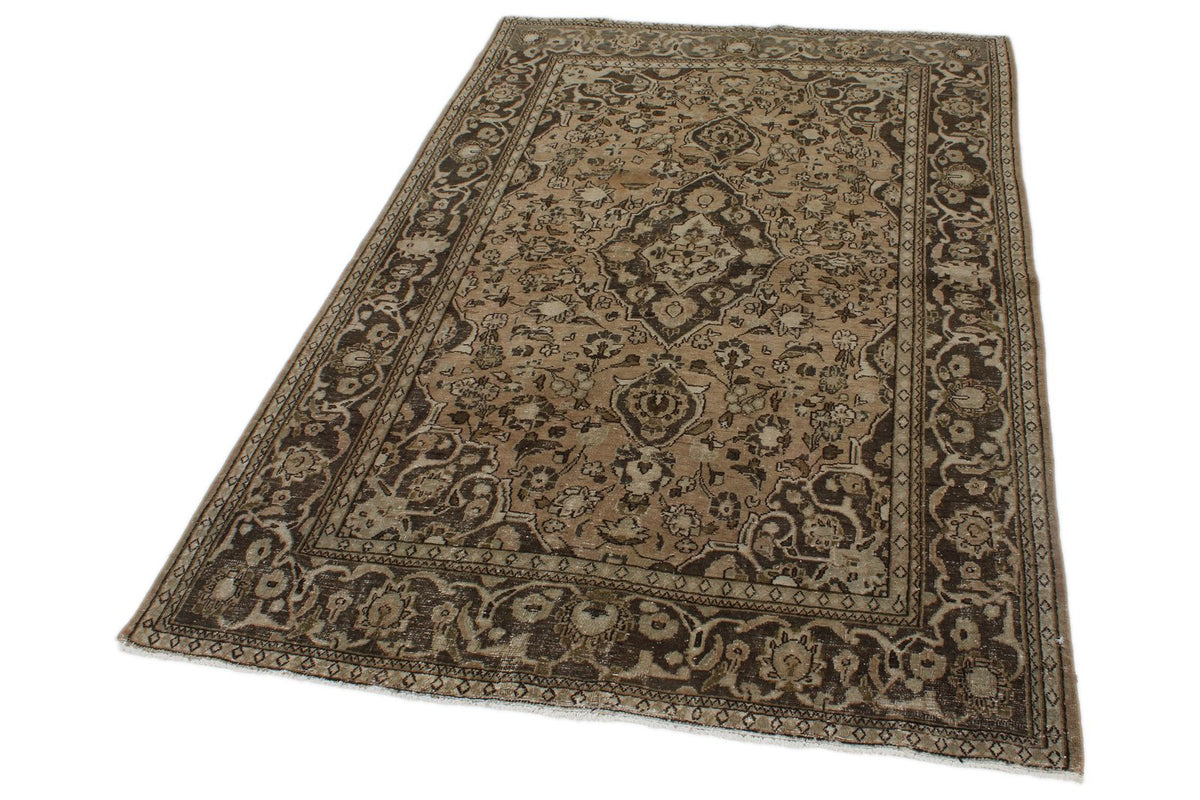 4x7 Beige and Brown Persian Rug