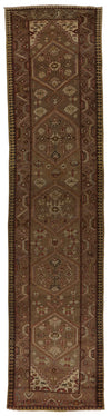 3x14 Ivory and Brown Persian Runner