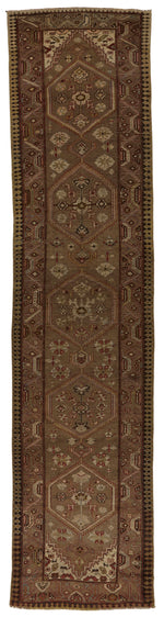 3x14 Ivory and Brown Persian Runner