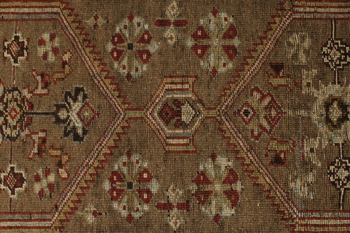 3x14 Ivory and Brown Persian Runner