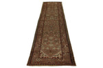 3x14 Ivory and Brown Persian Runner