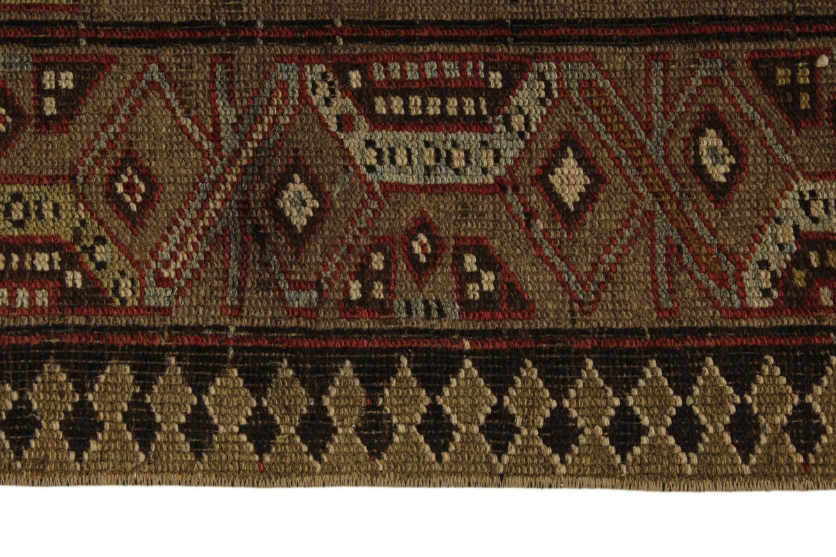 3x14 Ivory and Brown Persian Runner