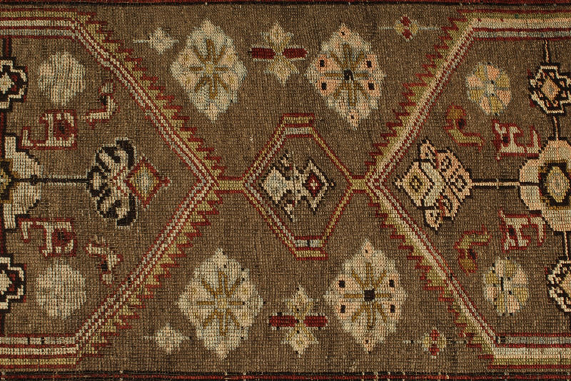 3x14 Ivory and Brown Persian Runner