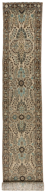 3x23 Ivory and Brown Persian Traditional Runner