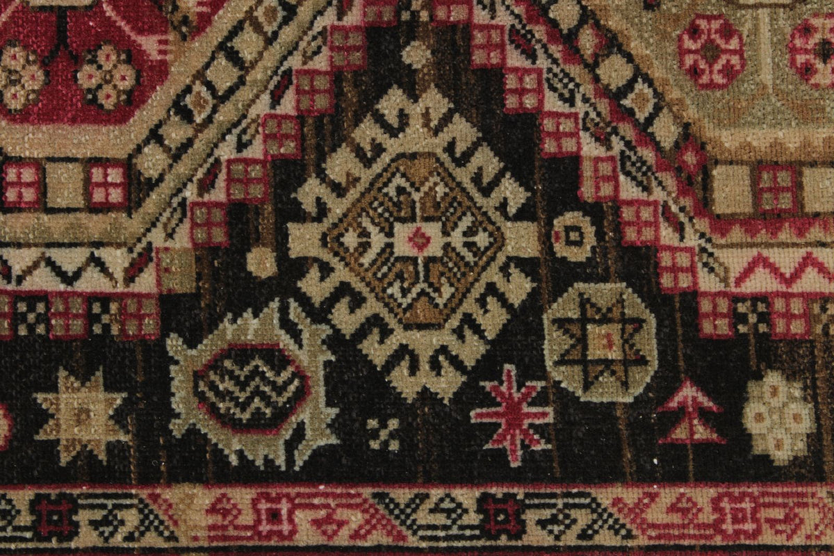 3x14 Brown and Red Anatolian Tribal Runner