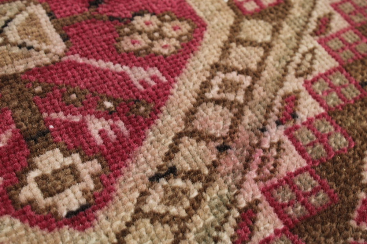 3x14 Brown and Red Anatolian Tribal Runner