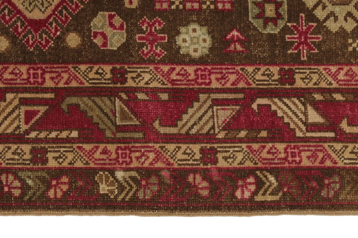 3x14 Brown and Red Anatolian Tribal Runner
