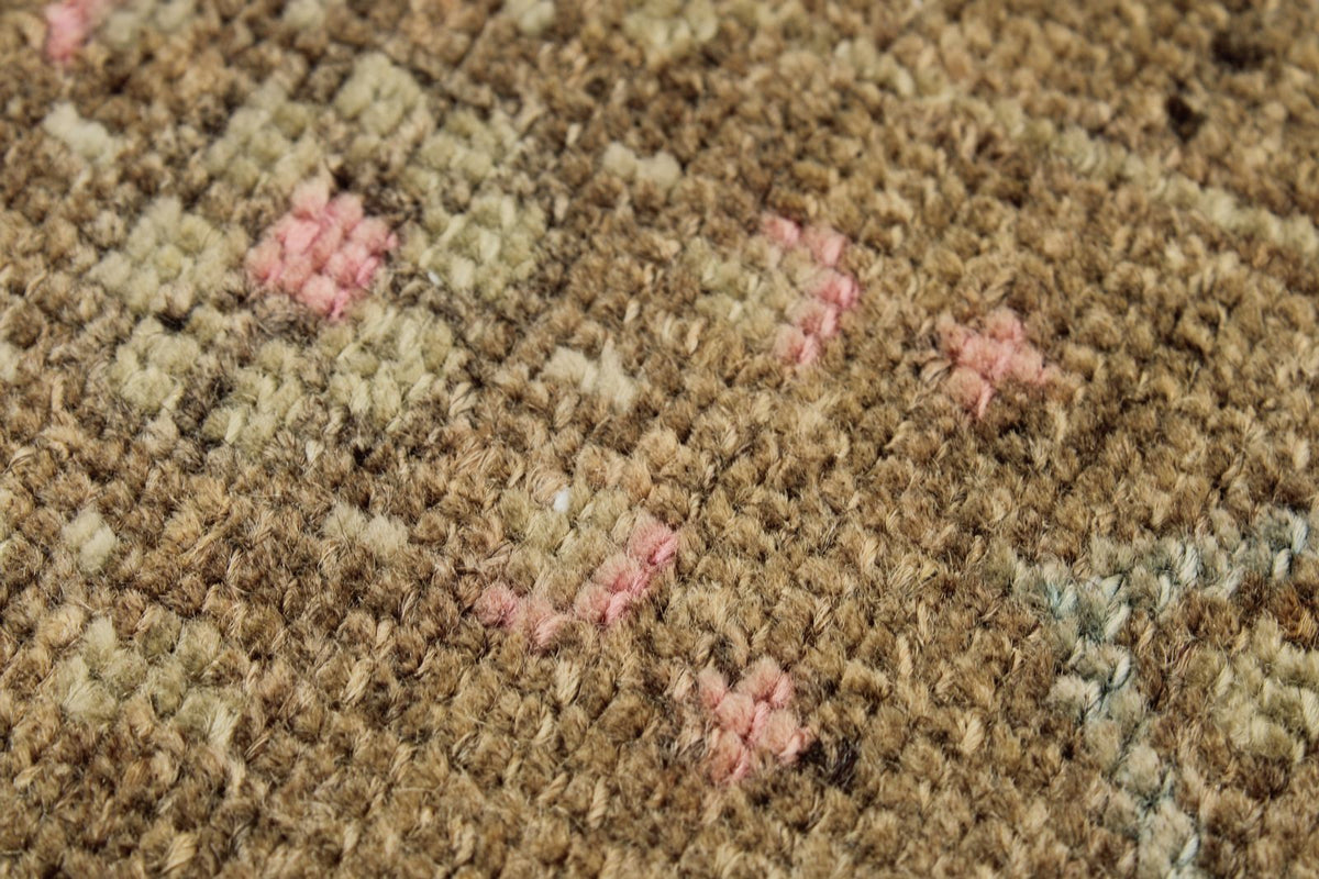 3x12 Brown and Ivory Persian Tribal Runner