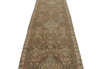 3x12 Brown and Ivory Persian Tribal Runner