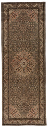 4x10 Light Brown and Ivory Persian Runner