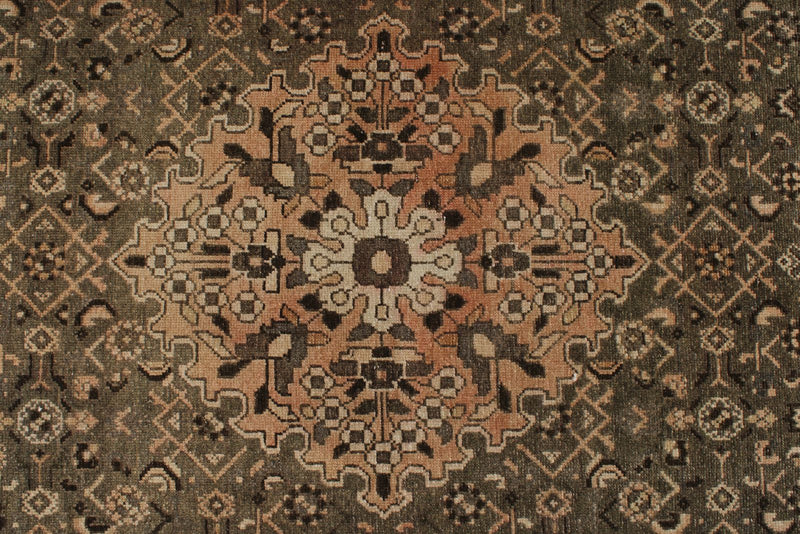 4x10 Light Brown and Ivory Persian Runner