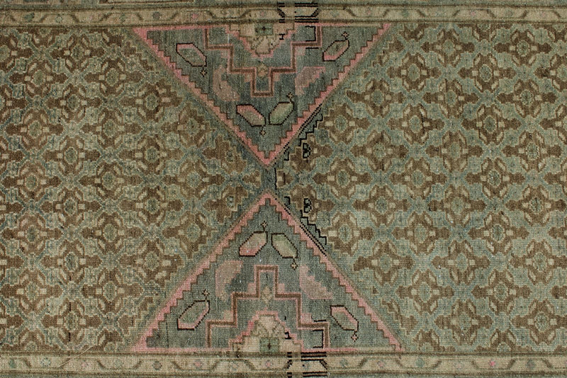 3x16 Brown and Pink Persian Tribal Runner