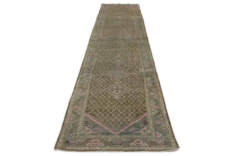 3x16 Brown and Pink Persian Tribal Runner