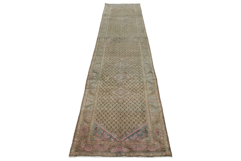 3x16 Brown and Pink Persian Tribal Runner