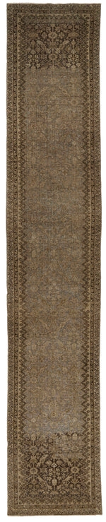 3x16 Brown and Ivory Persian Tribal Runner